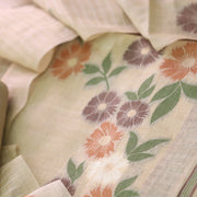Minimalist Muse Beige Soft Muga Cotton Jamdani Unstitched Suit Set